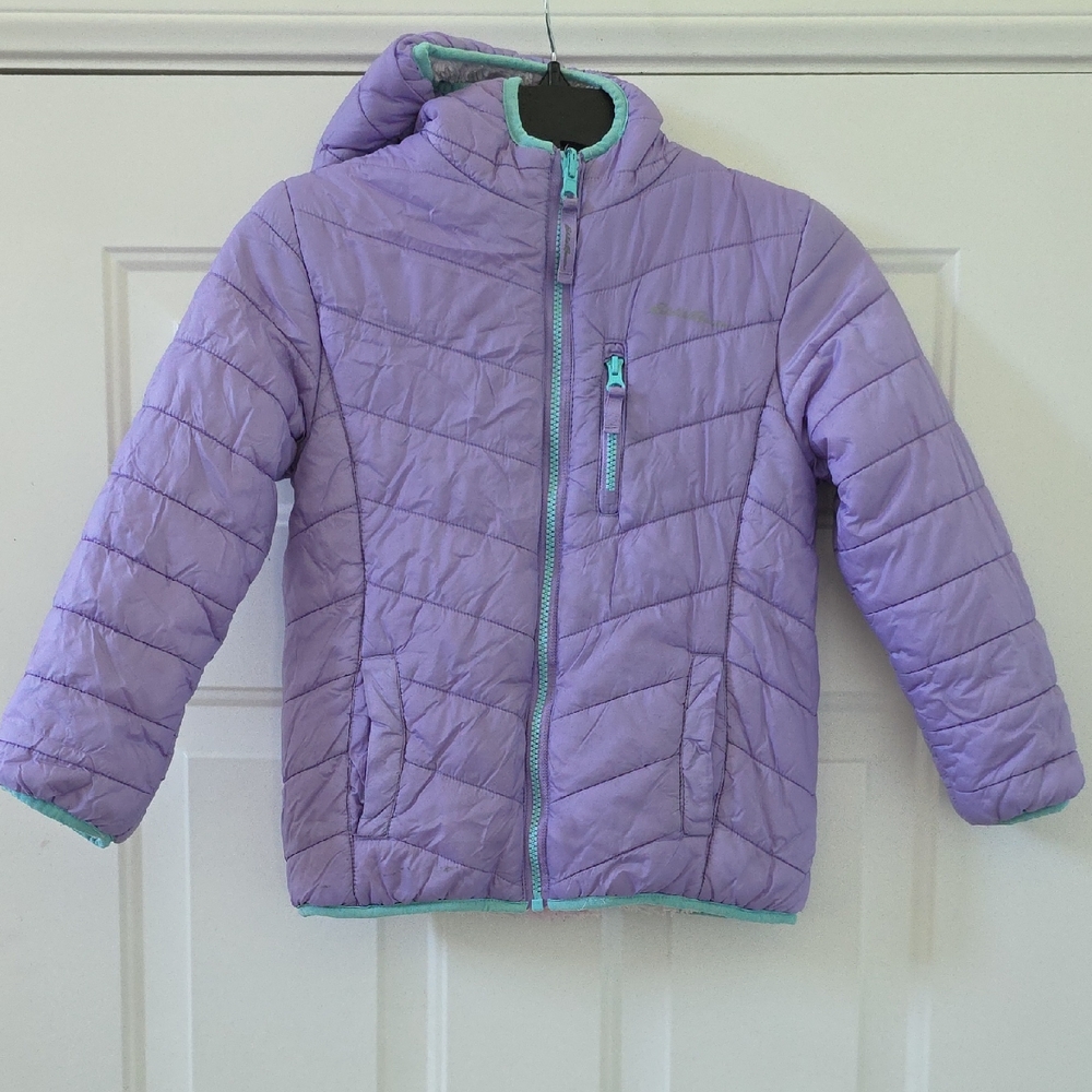 Eddie Bauer Reversible Lavender Puffer Jacket for Kids